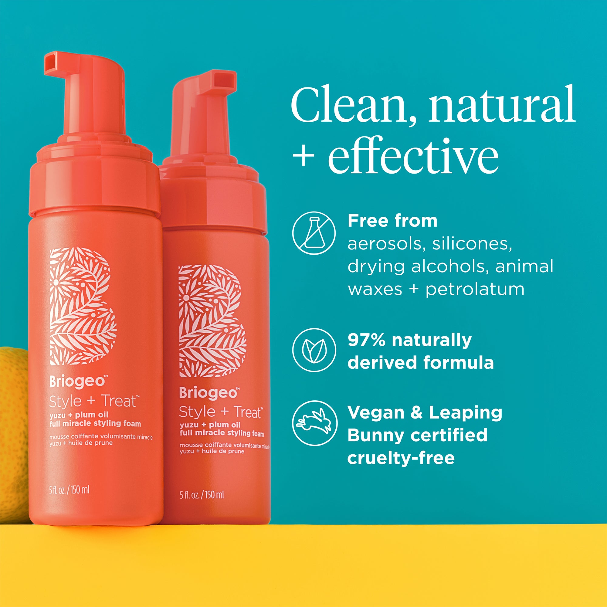 Style + Treat™ Yuzu + Plum Oil Hair Styling Texture Foam - Briogeo