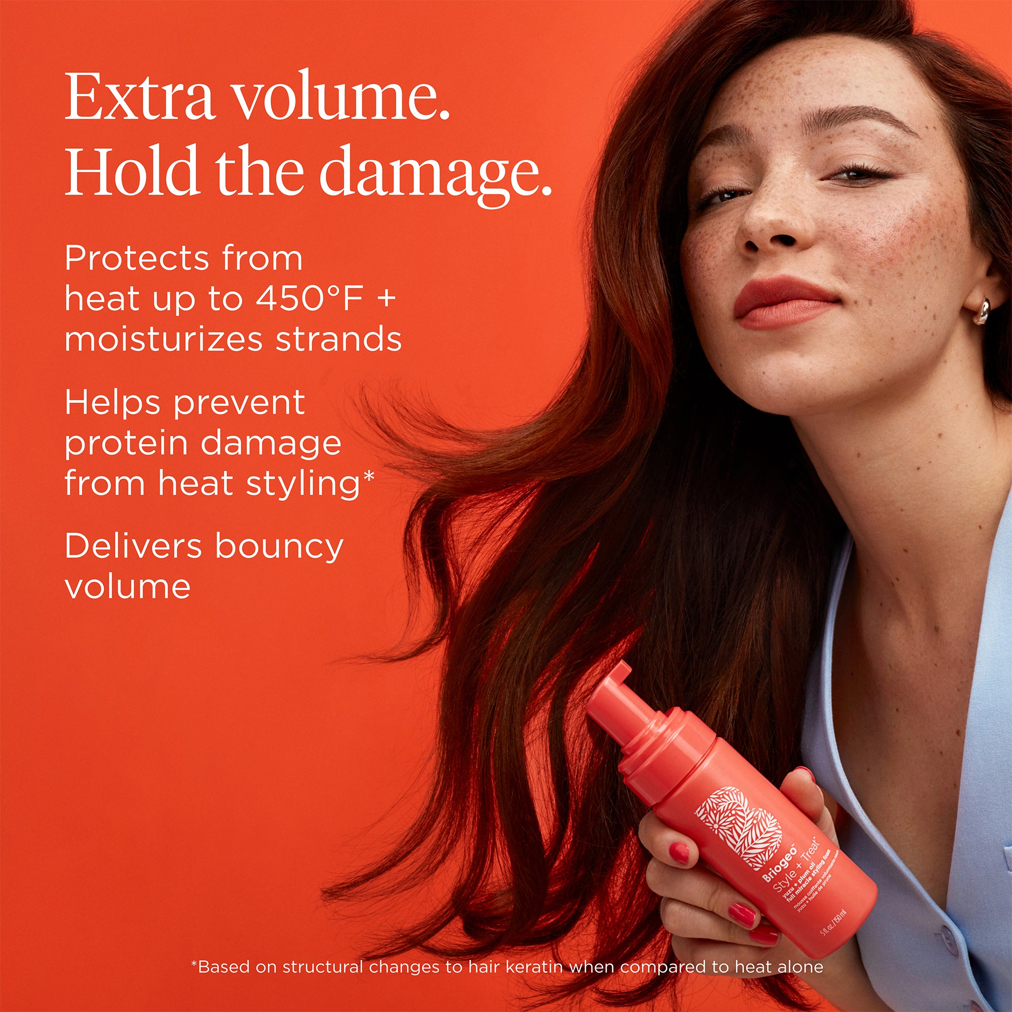 Style + Treat™ Yuzu + Plum Oil Hair Styling Texture Foam - Briogeo